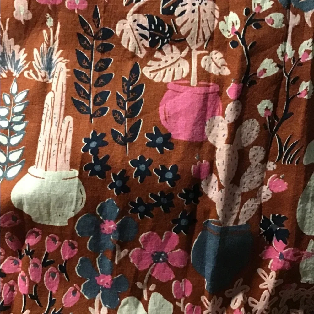 kate spade Floral Midi Dress in Pink, Brown & Blue